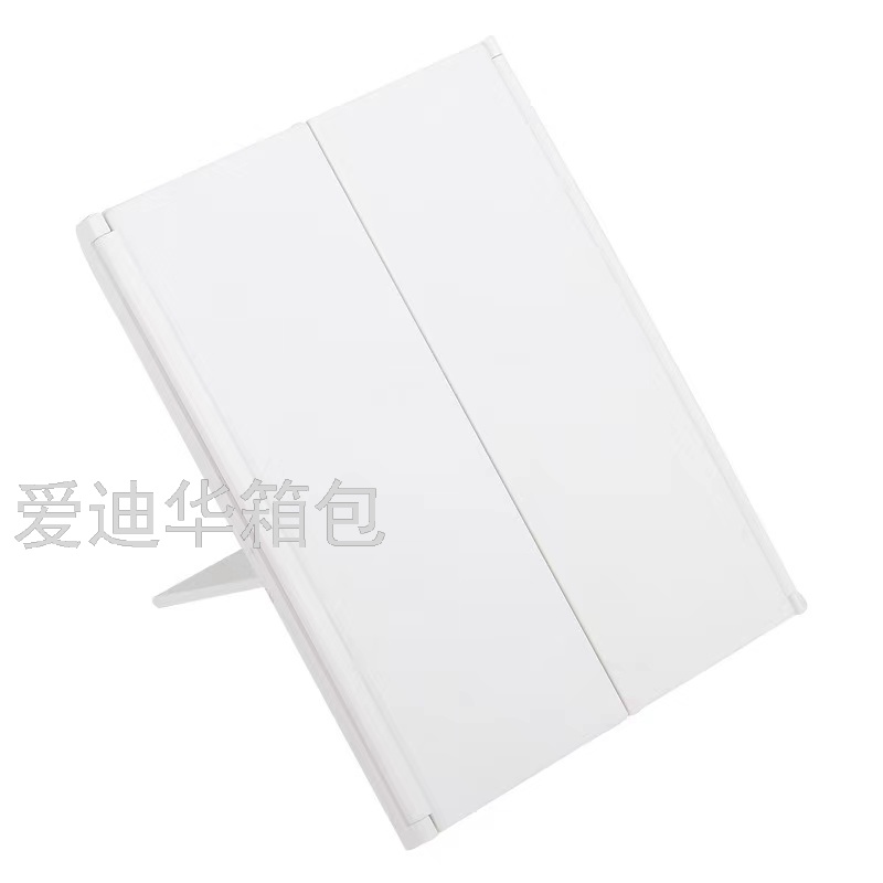 LED makeup mirror, portable, three-sided dressing and folding mirror, three-sided folding multi-angle makeup gift mirror Specification image