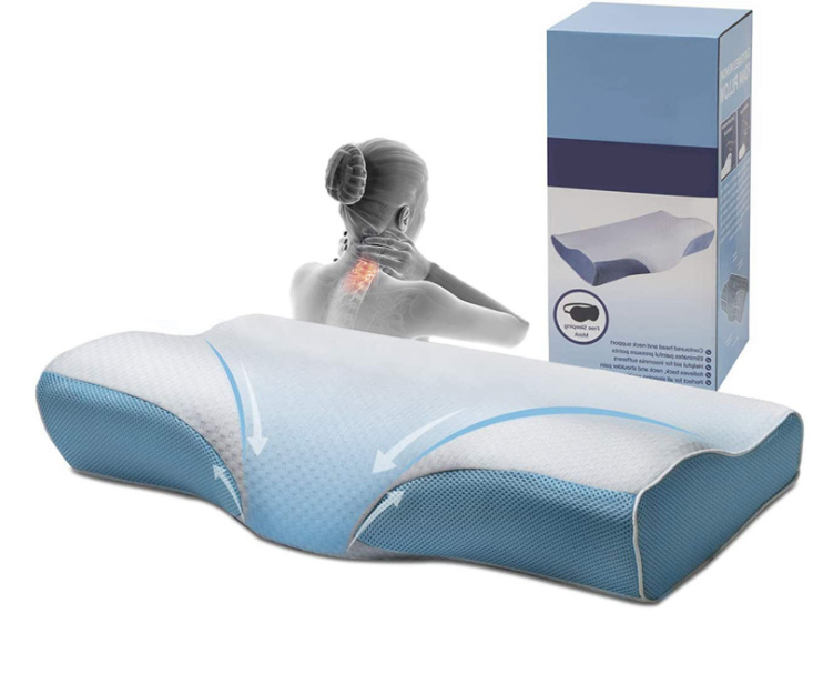 太空记忆棉蝶形枕成人护颈椎慢回弹枕芯家用枕头助睡眠健康保健枕图