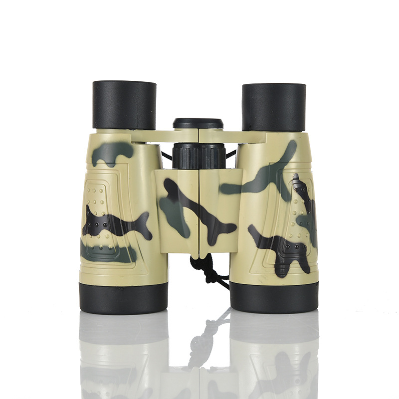 Children's camouflage binoculars, high-definition student science exploration, outdoor travel portable binoculars, boys' toys Item Picture