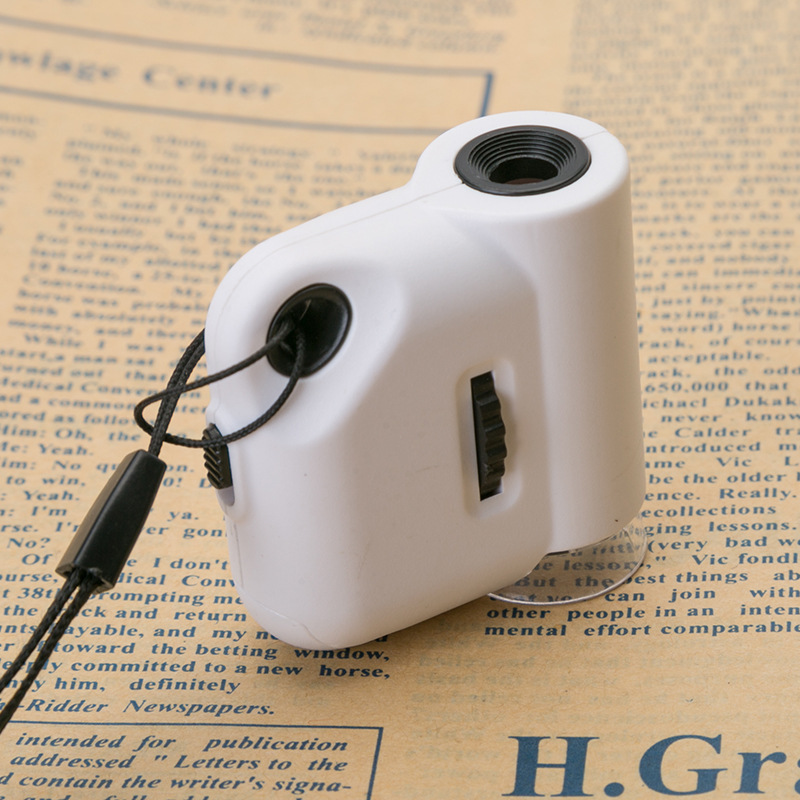 Children's portable led lamp microscope TH-7004C high-definition microscope wholesale white high-magnification magnifying glass details Picture