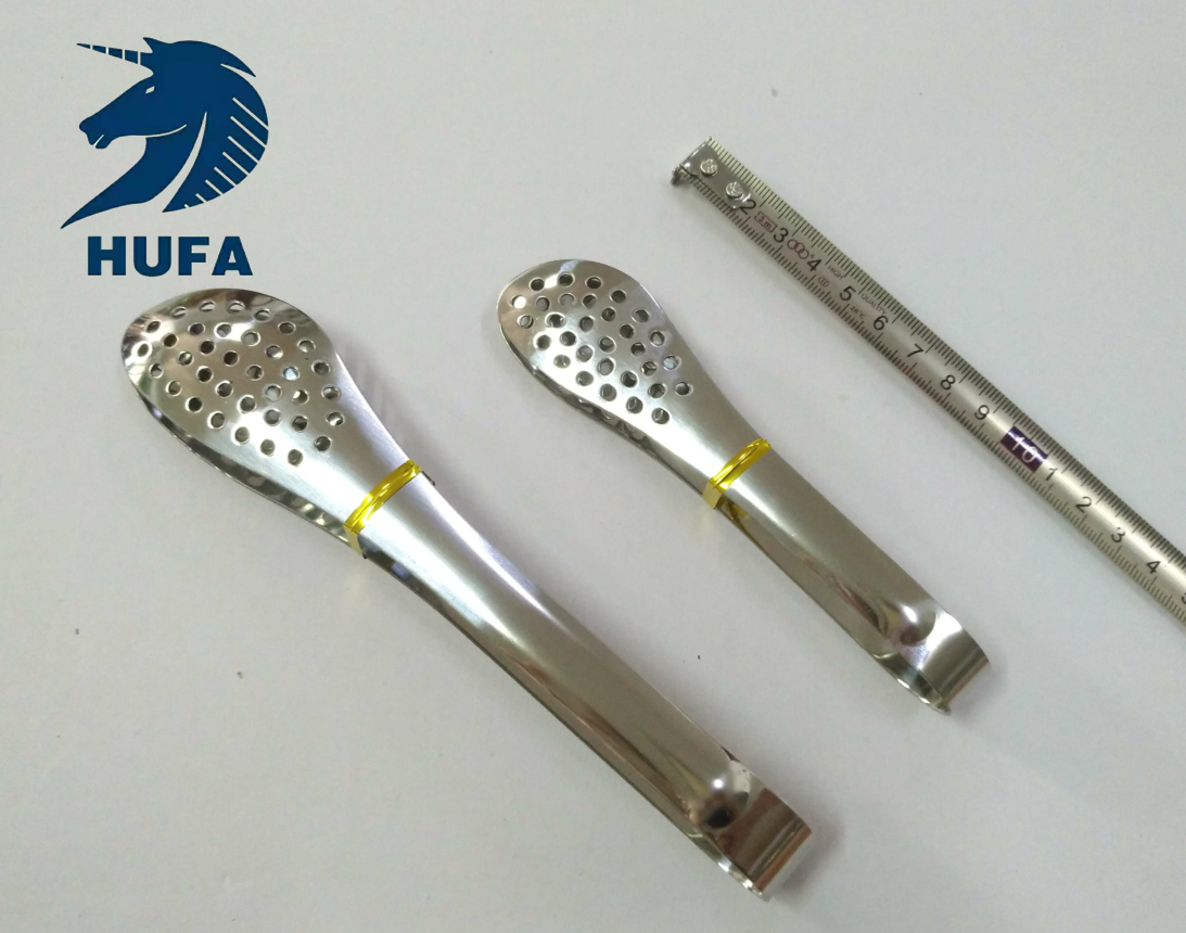 Non-magnetic stainless steel 5-inch, 7-inch, 9-inch and 12-inch exquisite food tongs, ice tongs and food tongs