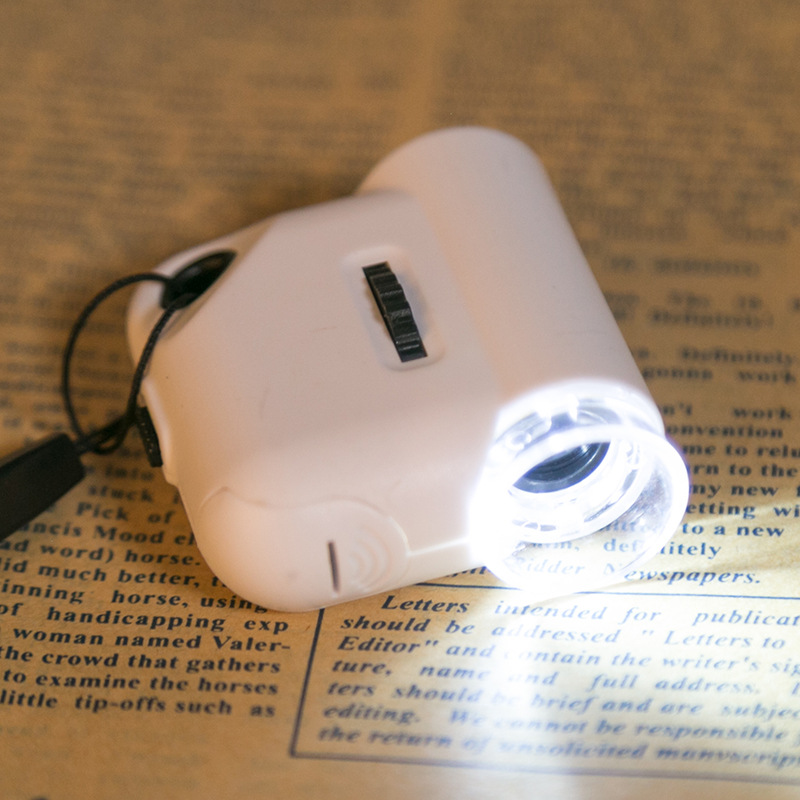 Children's portable led lamp microscope TH-7004C high-definition microscope wholesale white high-magnification magnifying glass