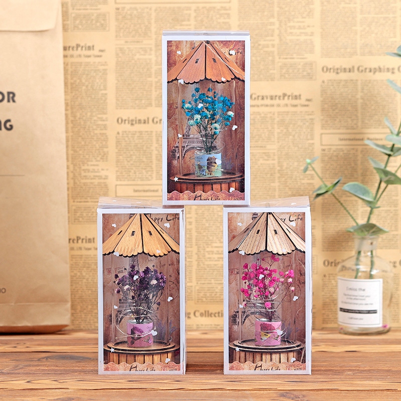 Dried flower star lamps, home decorations, creative gifts for young girls, round wooden chandeliers, and decorative items are selling well at street stalls Application Scenario