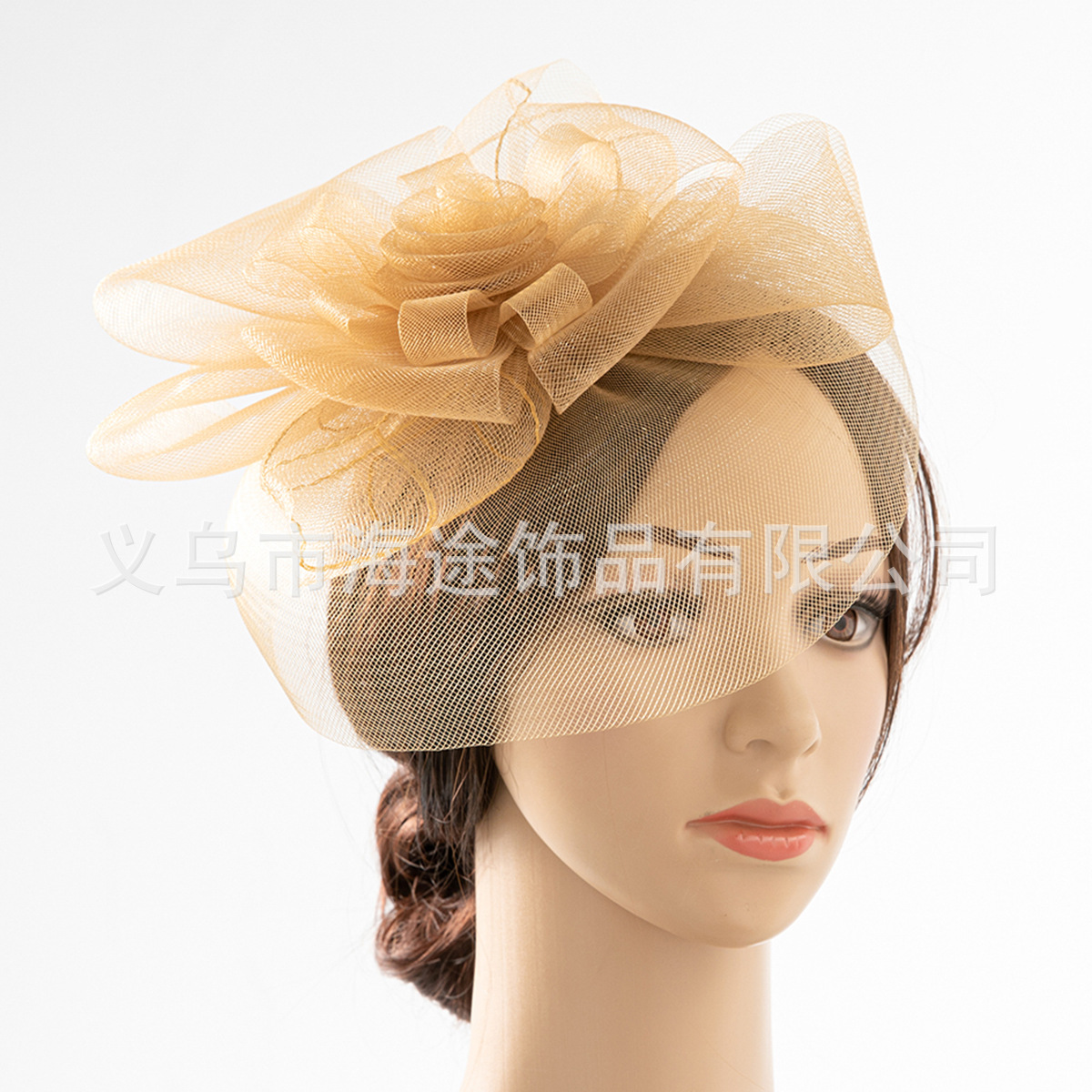 European and American bridal gauze top hats, women's fine Western-style banquet gauze hats, dance party photo shoot, party small top hat manufacturer wholesale