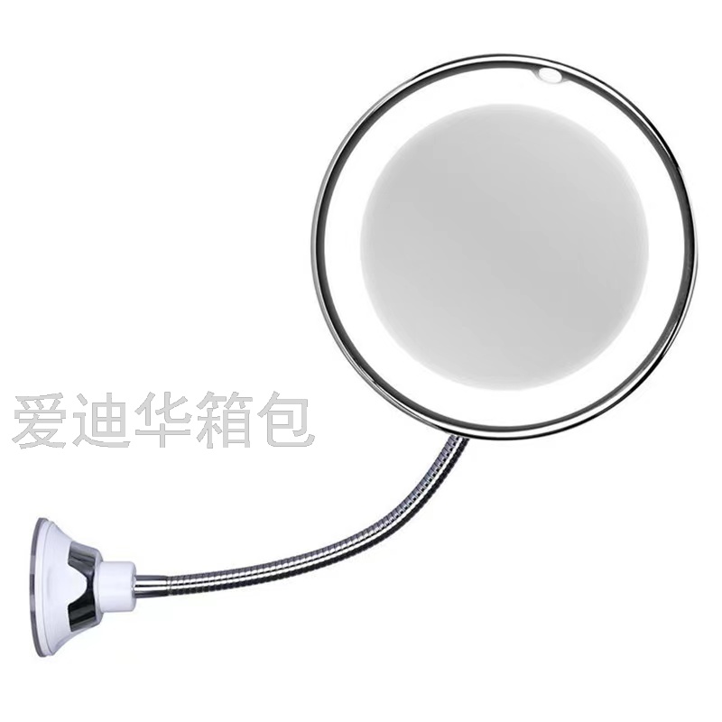 New LED magnifying makeup mirror 5X10X gooseneck suction cup bathroom mirror My Flexible Mirro Specification image