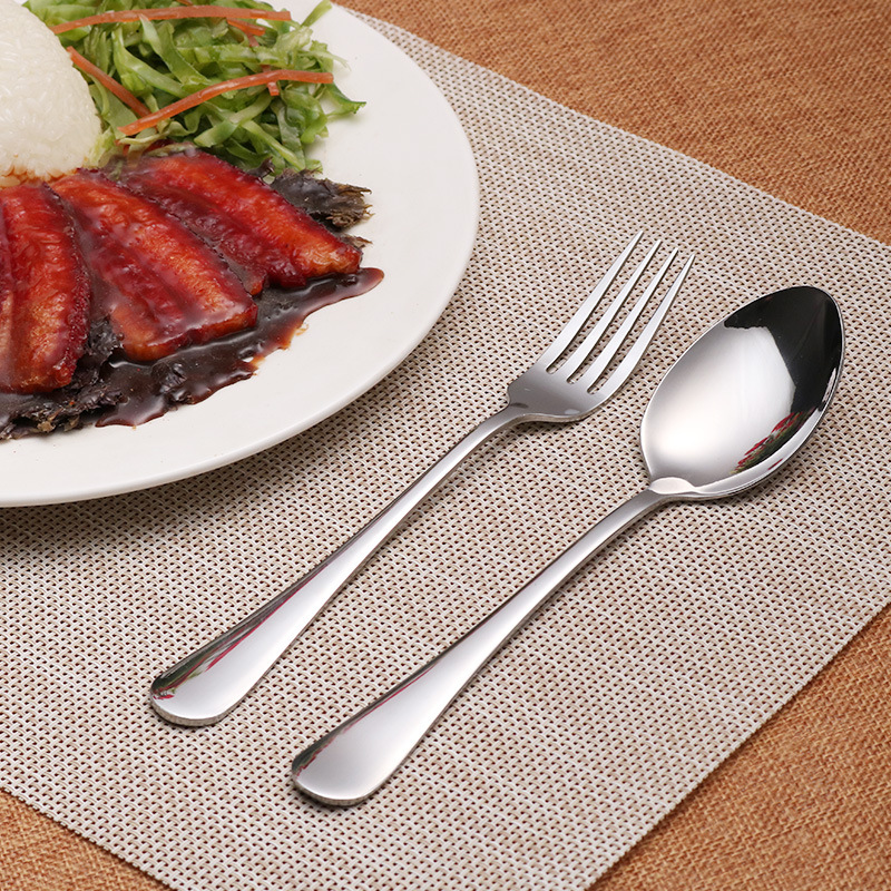 Stainless steel spoons, Western dining spoons, main dining spoons, dessert spoons, children's spoons, small spoons, household eating spoons, adult spoons, 304 stainless steel spoons and forks, dessert spoons, fruit forks, spoons and tableware sets. Item Picture