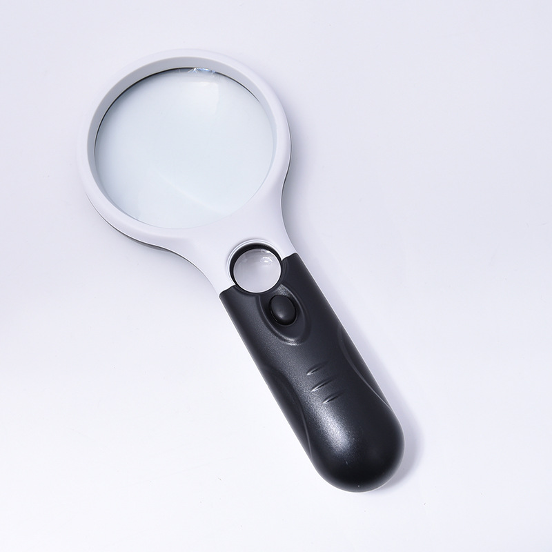 MG6902A handheld reading magnifying glass, dual-light magnifying glass with LED lighting, reading glass manufacturer wholesale details Picture