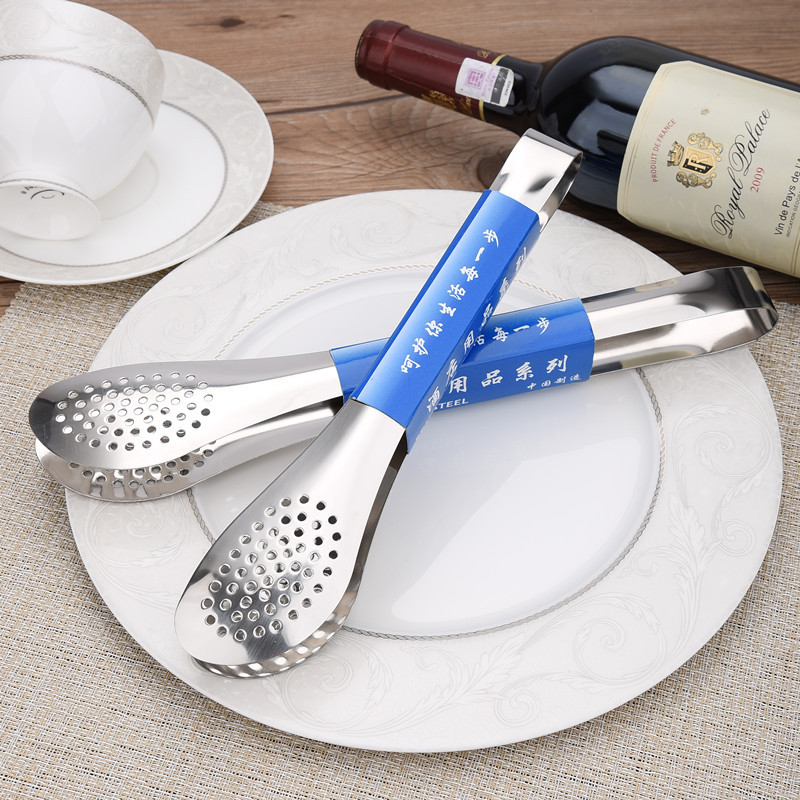 Non-magnetic stainless steel 5-inch, 7-inch, 9-inch and 12-inch exquisite food tongs, ice tongs and food tongs details Picture