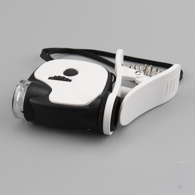 TH-7004DB white microscope for antique, jade and jewelry identification and detection with LED light acrylic magnifying glass Specification image