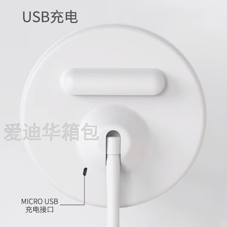 Multi-functional makeup mirror, table lamp, table-style dressing mirror, bedside led night light, rechargeable logo, customized gift Specification image