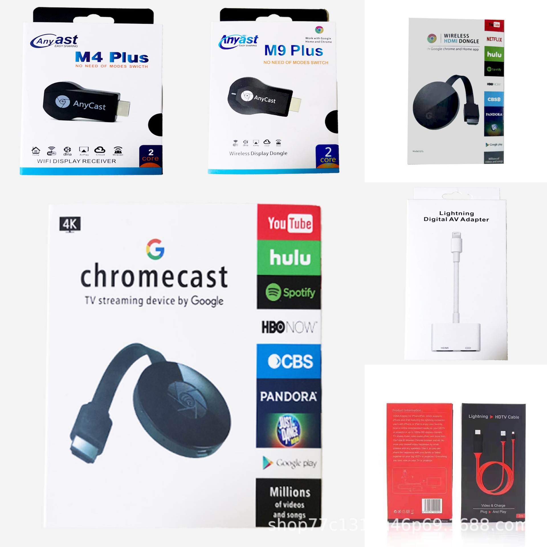Anycast Android iOS M9PLUS G2 Screen Thrower Ipush HDMI Dongle