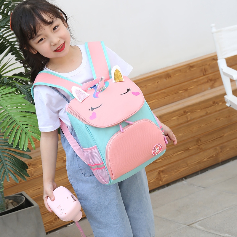 Cartoon cute dinosaur schoolbag for boys and girls in the middle and senior classes of kindergarten, 3-8 years old, backpack with chest strap Specification drawing