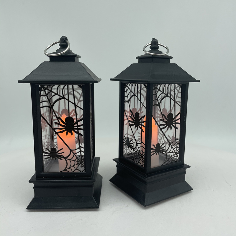 Factory direct sales of Halloween and Ghost Festival wind lanterns, LED light single wax home window display counter small square wind lanterns and night lights Application Scenario