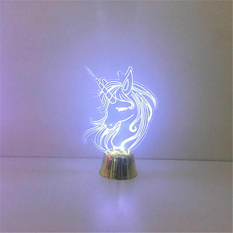 亚克力LED节日创意装饰礼品工艺品氛围动感摆件亚克力3D小夜灯详情图3