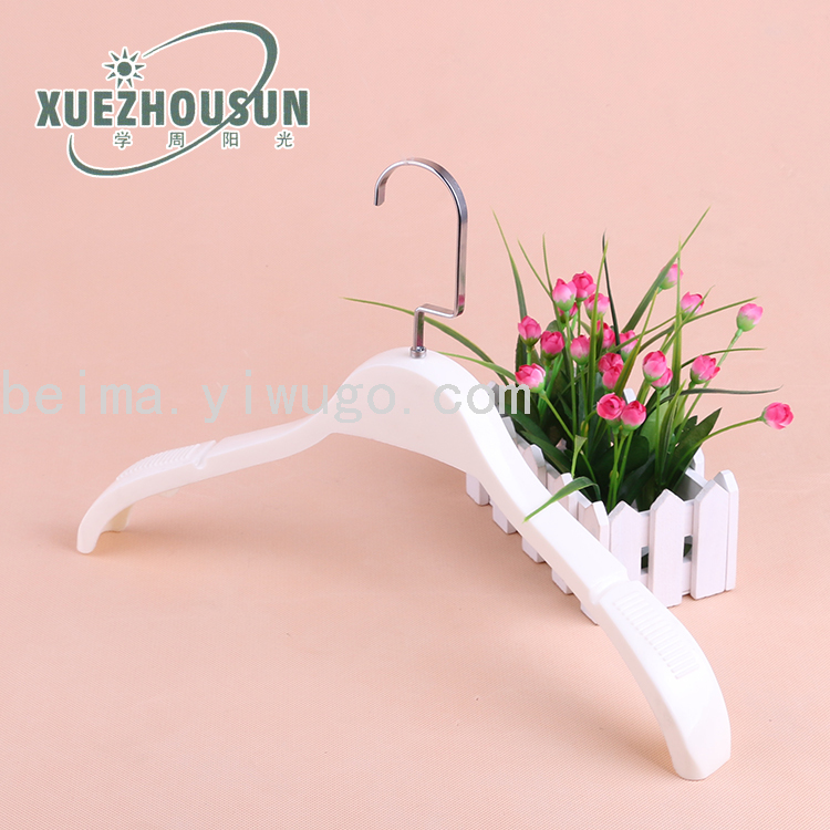 宽肩塑料衣架无痕防滑服装店衣服衣撑衣挂衣服架女装白色展示衣架