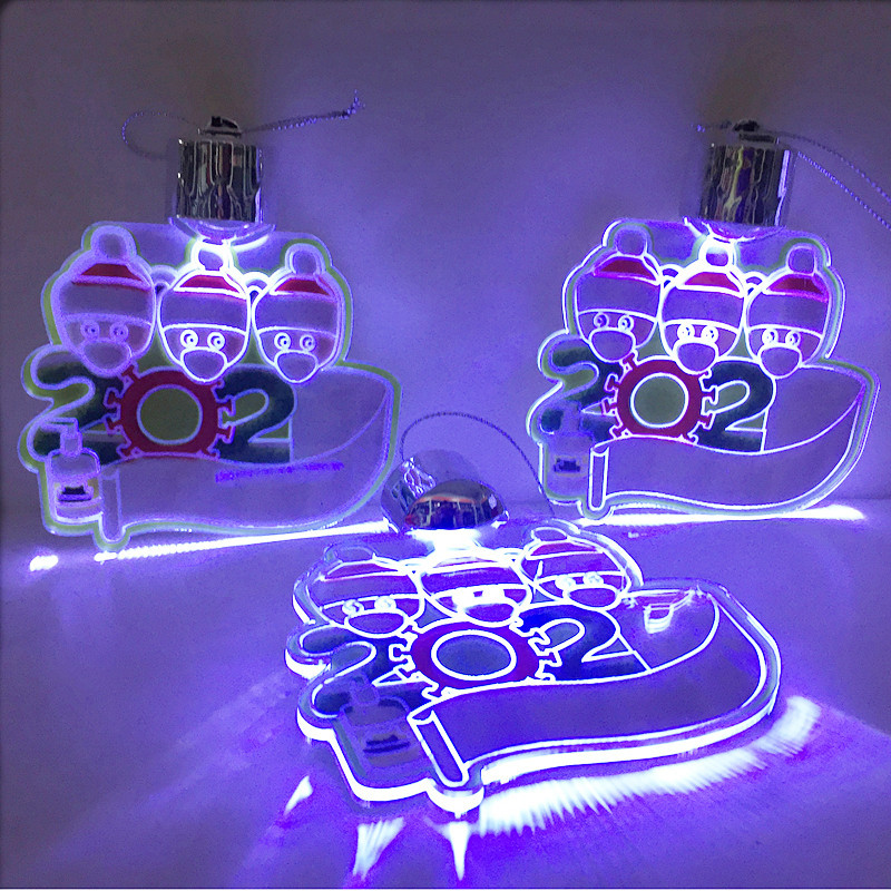 2021 new style acrylic novel corone-shaped cartoon LED 3D creative luminous night light pendant and decoration details Picture