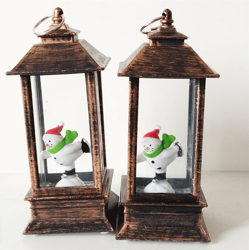 Ramadan Christmas water-filled breeze, Santa Claus night light, decorative handicrafts, scene arrangement lights, LED lighting