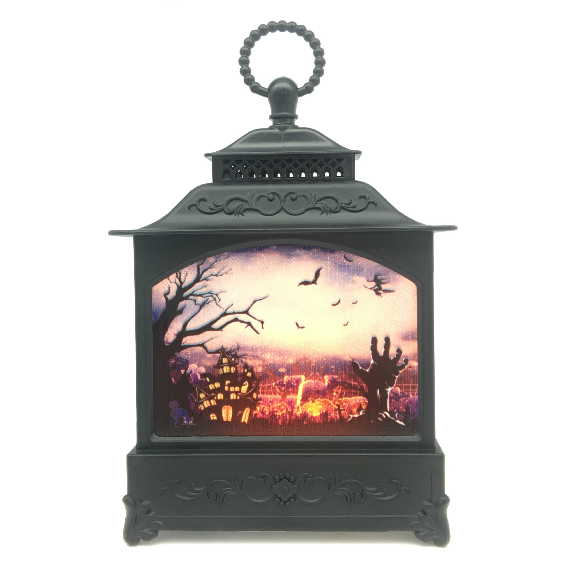 2021 New Christmas and Halloween LED simulation flame wind lamp, candlestick lamp, luminous ornament, pendant and night light Specification image