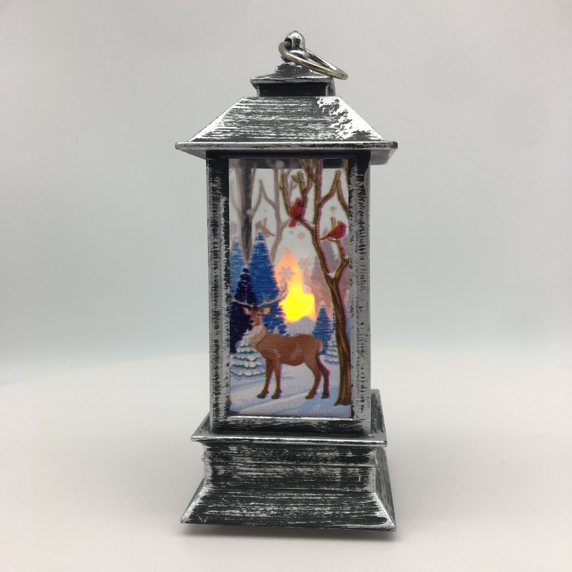 2021 New retro small square wind lamp, Christmas gift and handicraft, night light, LED snowman for the elderly, decorative lamp Specification image