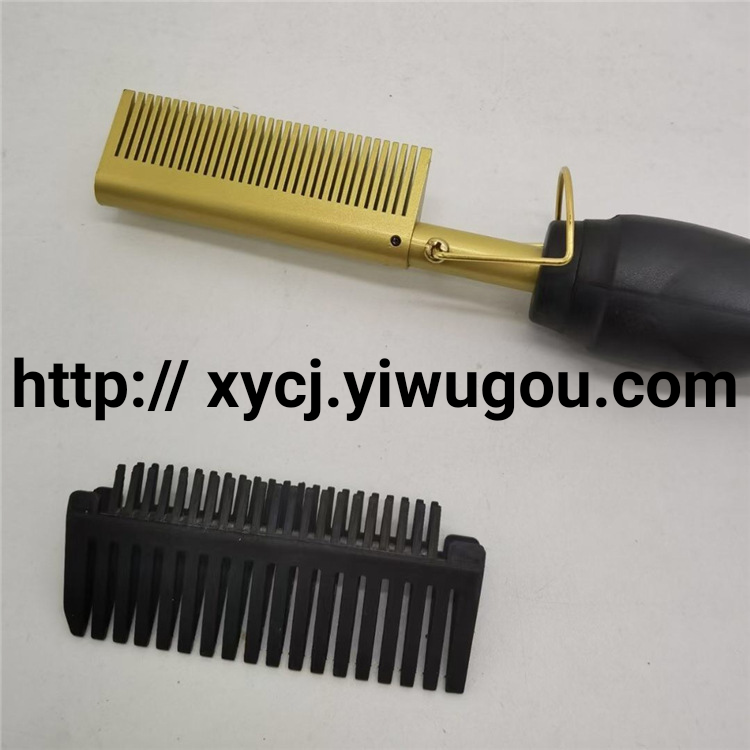 Amazon's best-selling electric curling comb, home curling iron, dry and wet dual-purpose copper comb, multi-functional electric straightening comb details Picture