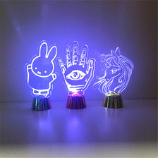 亚克力LED节日创意装饰礼品工艺品氛围动感摆件亚克力3D小夜灯