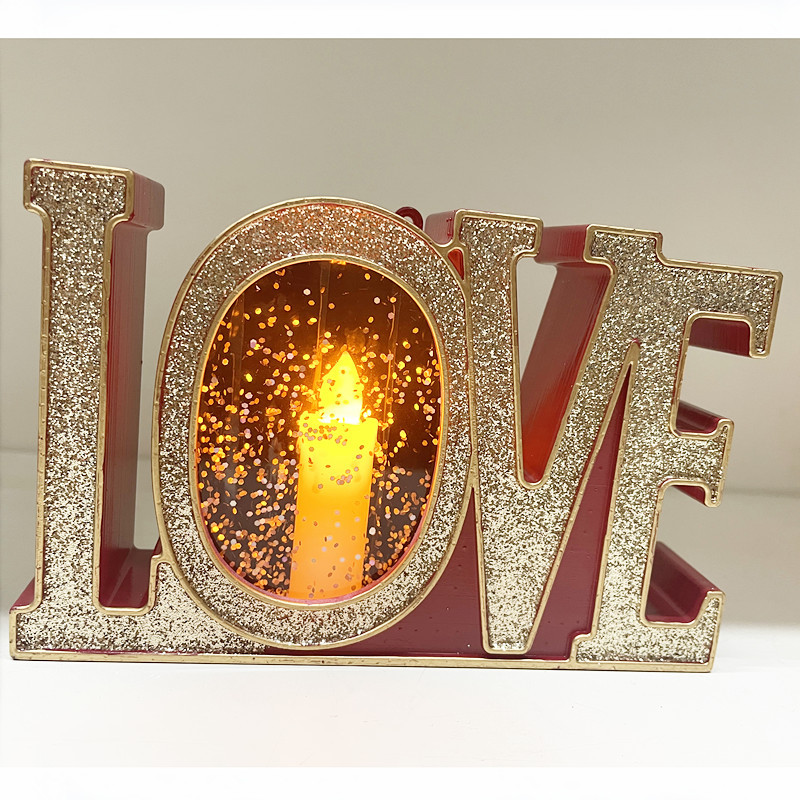 Water-filled love single wax lamp, home living room, bar, wind lamp, decorative items, handicrafts, scene arrangement lamp, LED light details Picture