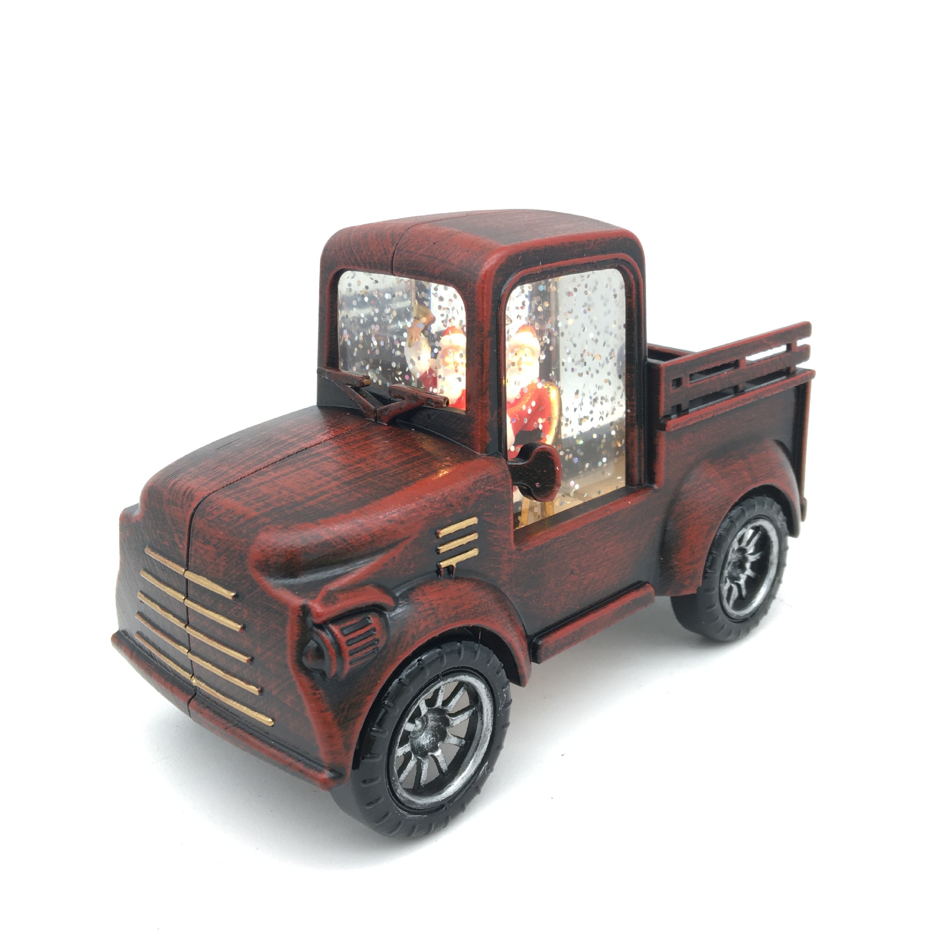 New holiday gifts: Illuminated, scallion oil leather truck, creative decorative items, window display, counter, Christmas gifts Application Scenario