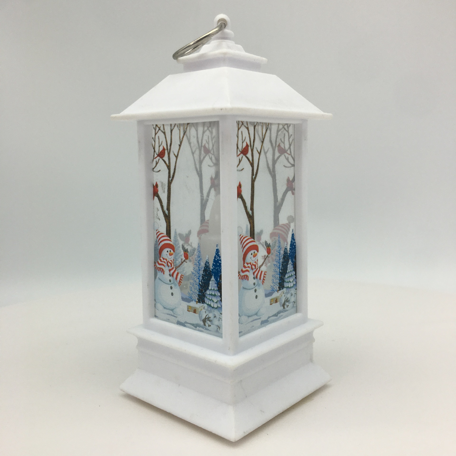 2021 New retro small square wind lamp, Christmas gift and handicraft, night light, LED snowman for the elderly, decorative lamp Item Picture