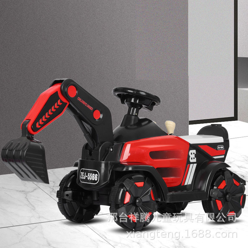 Children's electric excavator, remote control excavator, toy car, buggy, a novelty and educational electric car gift thumbnail