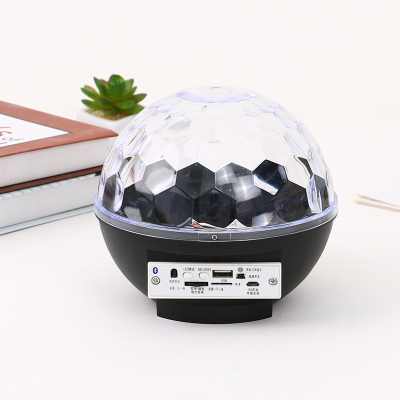 Cross-border foreign trade charging Magic ball, seven-color Bluetooth speaker, stage light, six-color rotating voice control, Christmas party light Specification image
