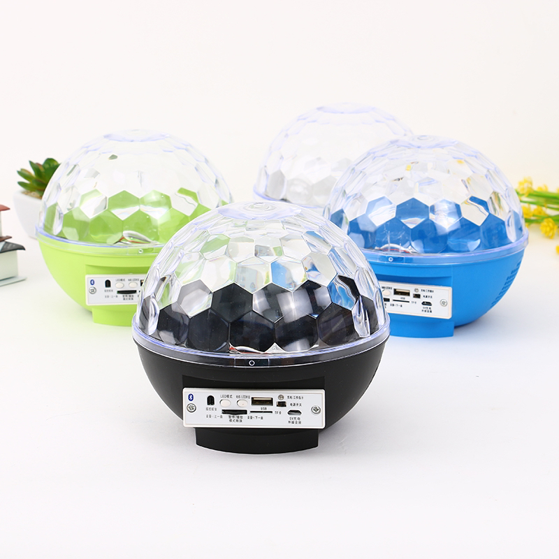 Cross-border foreign trade charging Magic ball, seven-color Bluetooth speaker, stage light, six-color rotating voice control, Christmas party light details Picture