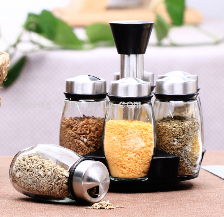 علب صلصة زجاجية دوارة ثلاثية الأبعاد، علب مطابخ، أفكار أوروبية Item Picture