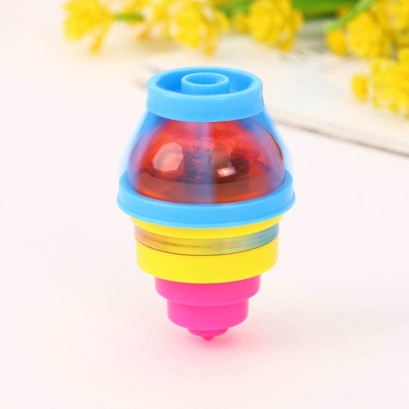 Luminous gyroscope gun, on-chain flashing gyroscope, luminous pull strip gyroscope gun, children's toy gyroscope wholesale ht Item Picture