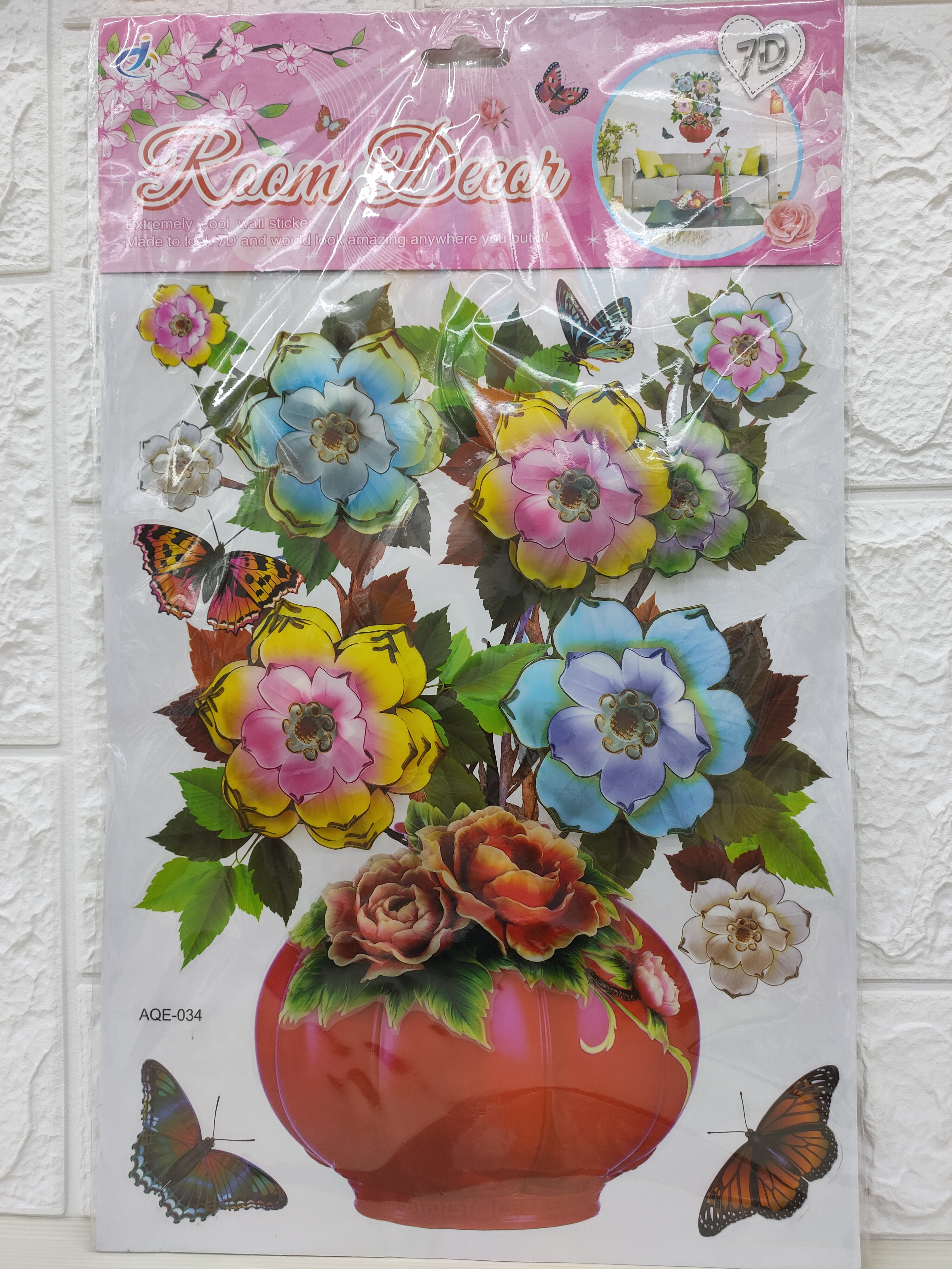 3DL立体花卉 系列层层贴房间卧室装饰墙贴细节图
