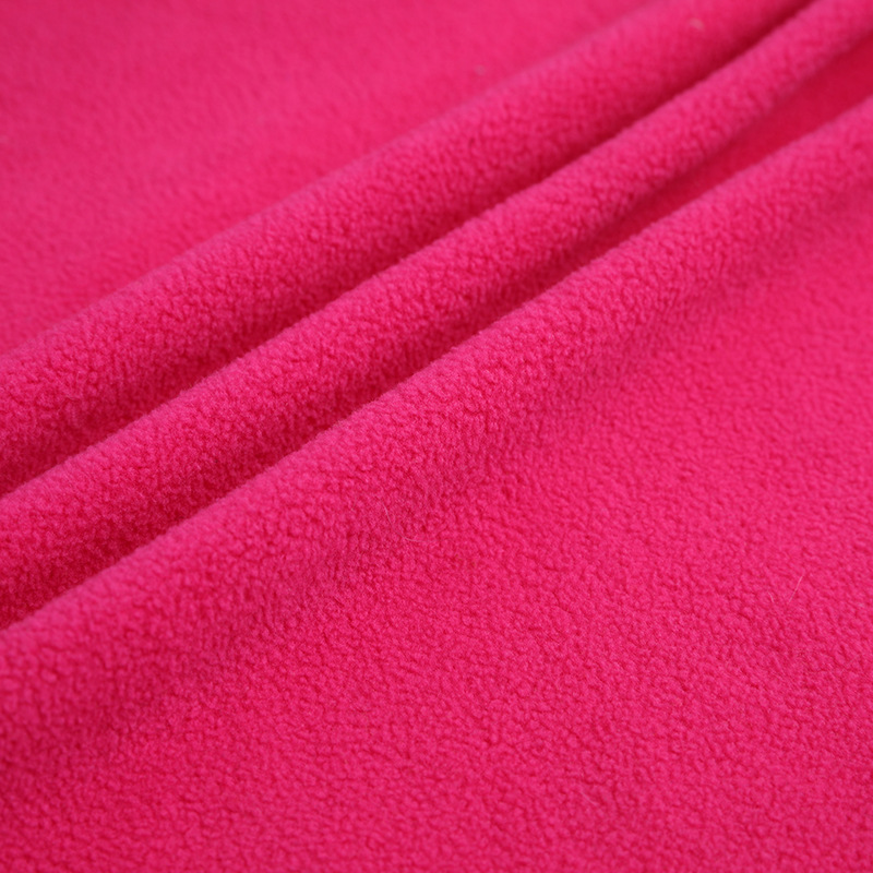 170g dyed all-polyester 100D144F single-sided polar fleece for autumn and winter clothing fabric, knitted polar fleece Specification image