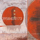 帆布墙艺术红罂粟抽象图片北欧风格艺术品画家居装饰客厅卧室无框