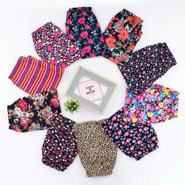 Women's High Stretch Long Johns Middle-Aged Flower Long Johns Plus Fat Casual Old Underwear Leggings Long Shorts Idle Pants Specification drawing