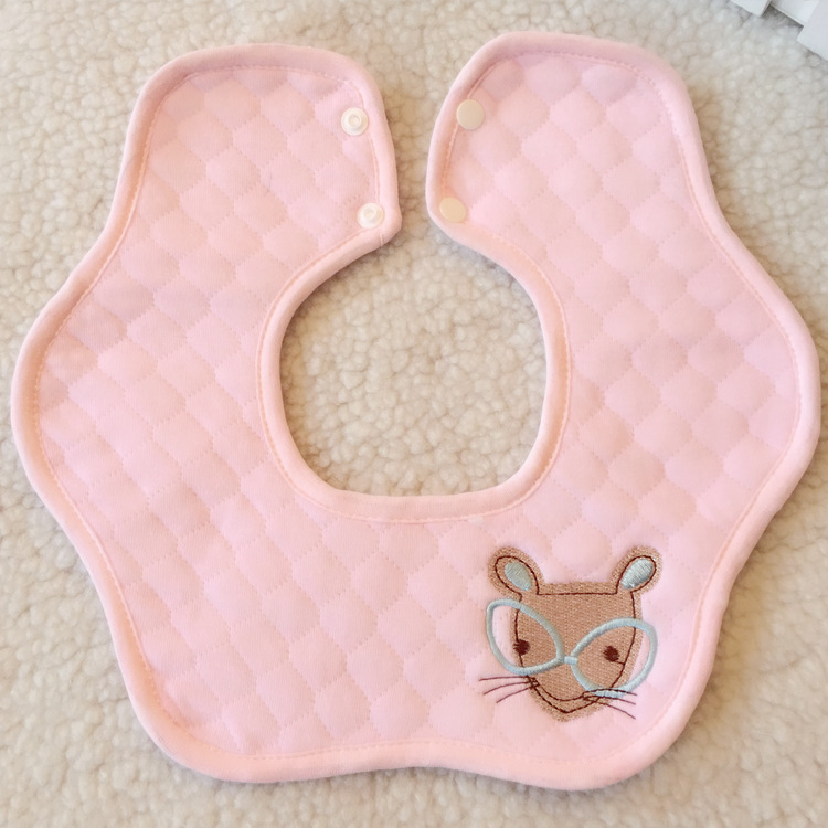 Baby saliva towel, flower waterproof cotton, 360-degree petals, rotatable saliva towel bib, infant bib Specification image