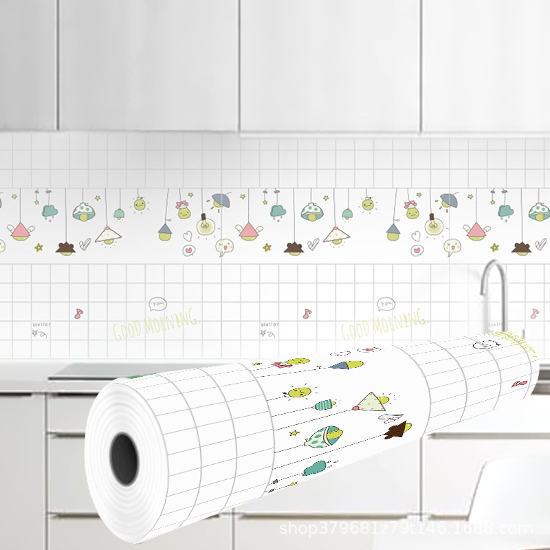 Grease Proof Kitchen Stickers Self-Adhesive Waterproof And Moisture-Proof Range Hood Cabinet Wallpaper Cooktop Self-Adhesive Wallpaper Wall Stickers details Picture