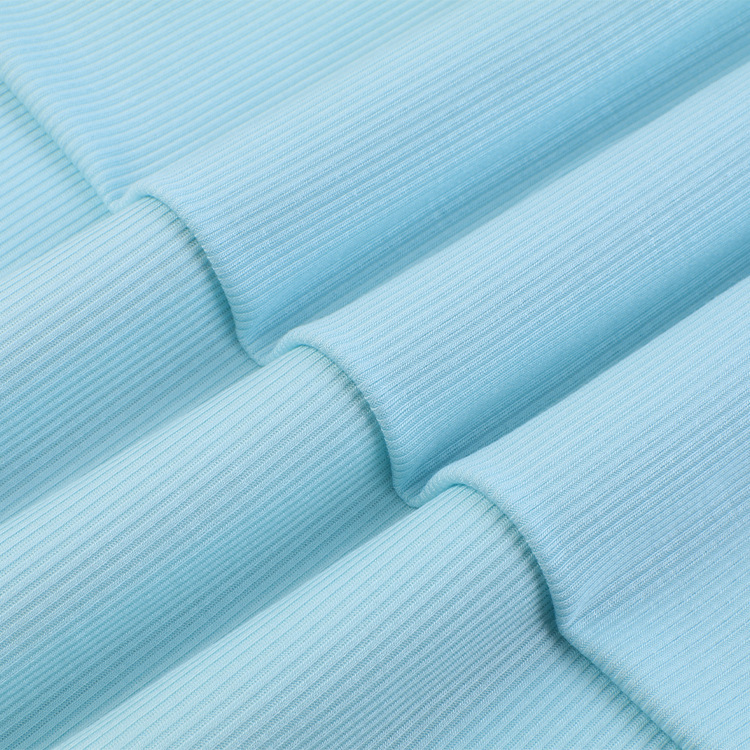 The manufacturer of corrugated ribbed fabric wholesals cotton knitted elastic threaded fabric as the base layer for spring and summer light T-shirts Specification image