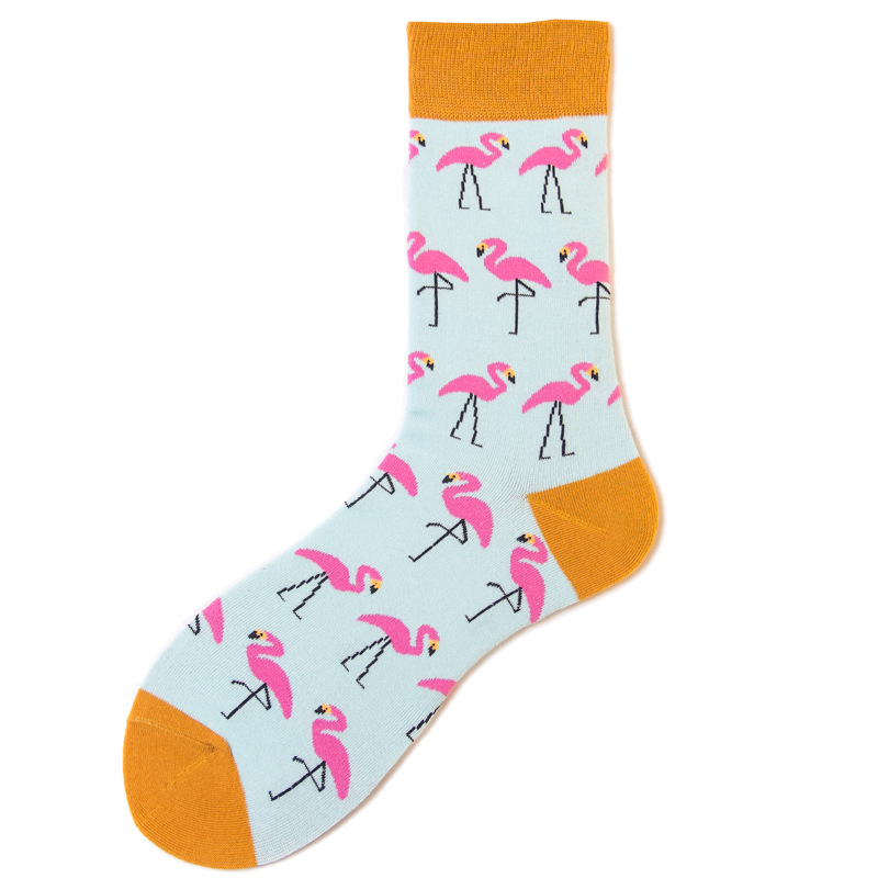 Cross Border Tide Socks Men's Mid-Tube Socks Animal Leopard Print Abstract Painting Tide Brand Ins Adult Men's Pure Cotton Socks Manufacturers Wholesale Item Picture
