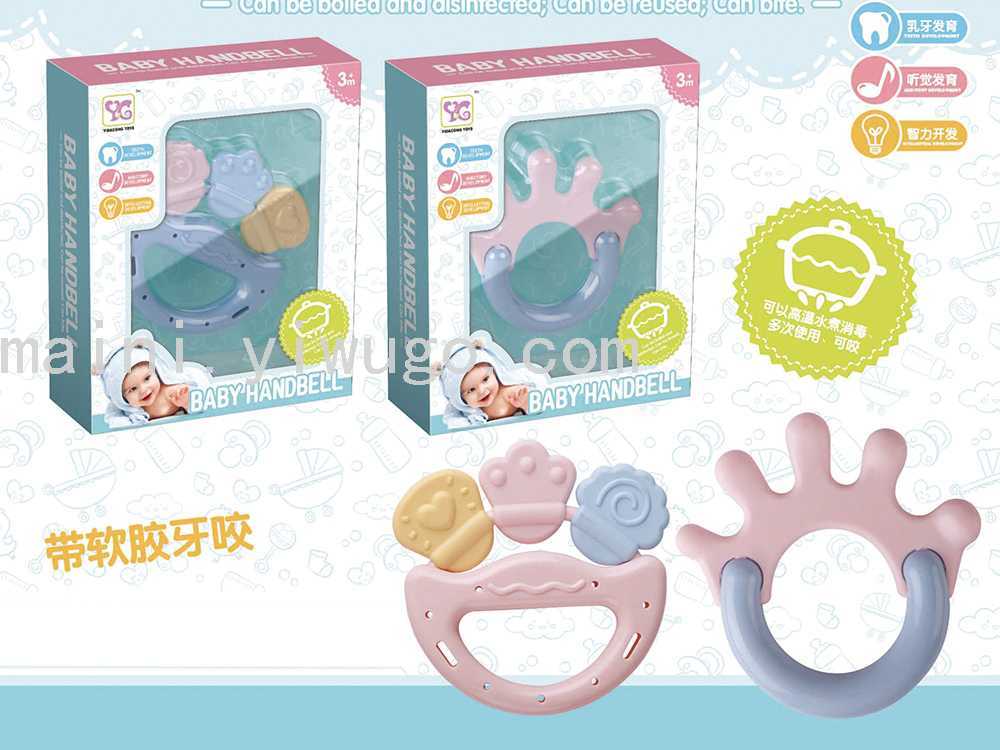 软胶手腕小汽车摇铃玩具婴儿益智硅胶面包超人摇铃宝贝玩具0-1岁