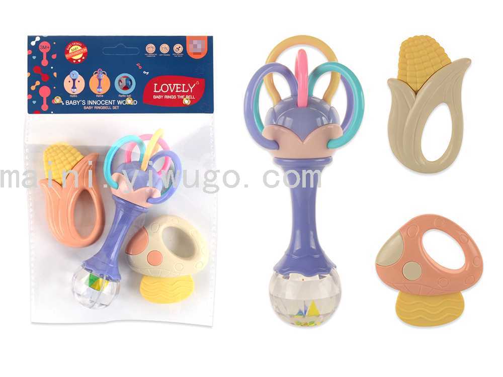 新生婴儿玩具0-1岁3-6-12个月手抓摇铃益智抓握训练可水煮牙咬棒