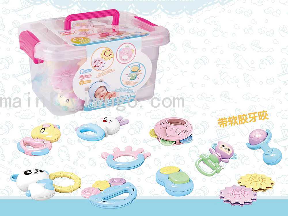 新生婴儿手摇铃安抚玩具0-3-6-12个月早教益智迷你婴儿套装10件套