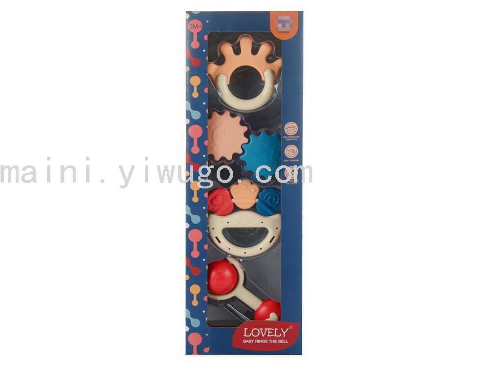 小婴儿抓握训练玩具水煮摇铃初生送满月百天男宝宝新生儿手提礼盒