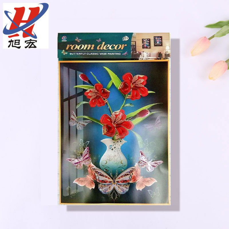 ETC layer by layer three-dimensional flower pot picture frame vase three-dimensional wall by 5D spatial sense bedroom living room decoration paper