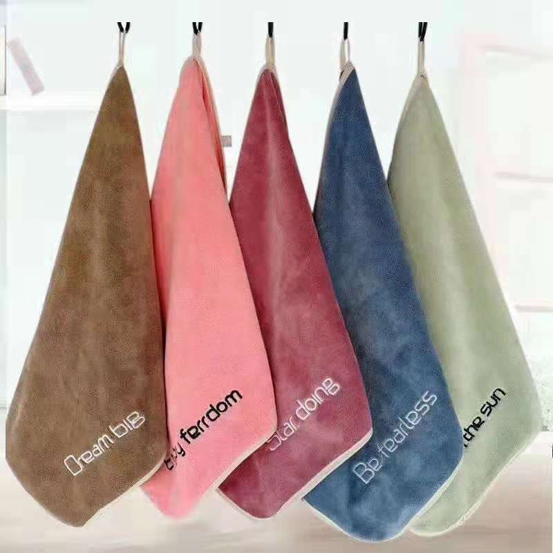 Towel not shed than cotton absorbent easy to dry square Bath towel set couples microfiber hair towel household