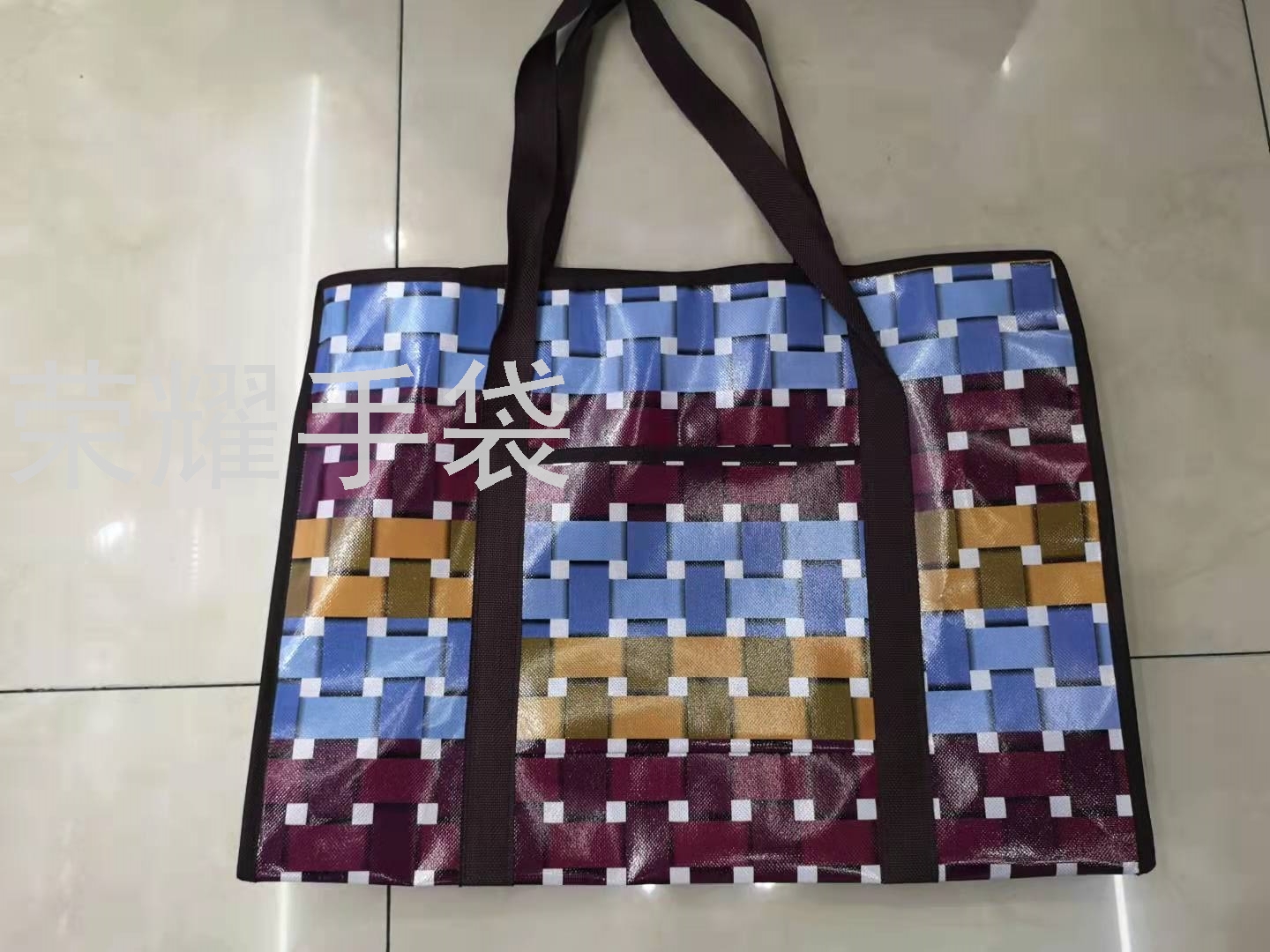 Woven bags, moving tools, packing gunny bags, extra-large canvas snake skin bags, hand-carry bags with super large capacity, luggage pockets Specification image
