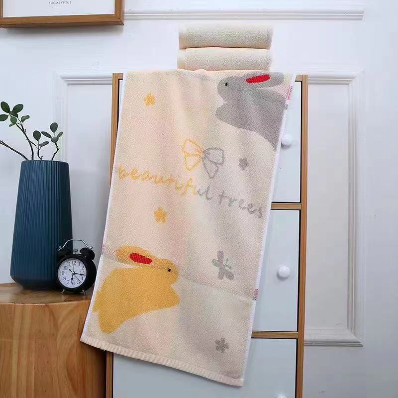 Pure cotton children's towels, bath towels and face towels are soft, skin-friendly and do not shed. Cute cartoon absorbent face towels Specification image