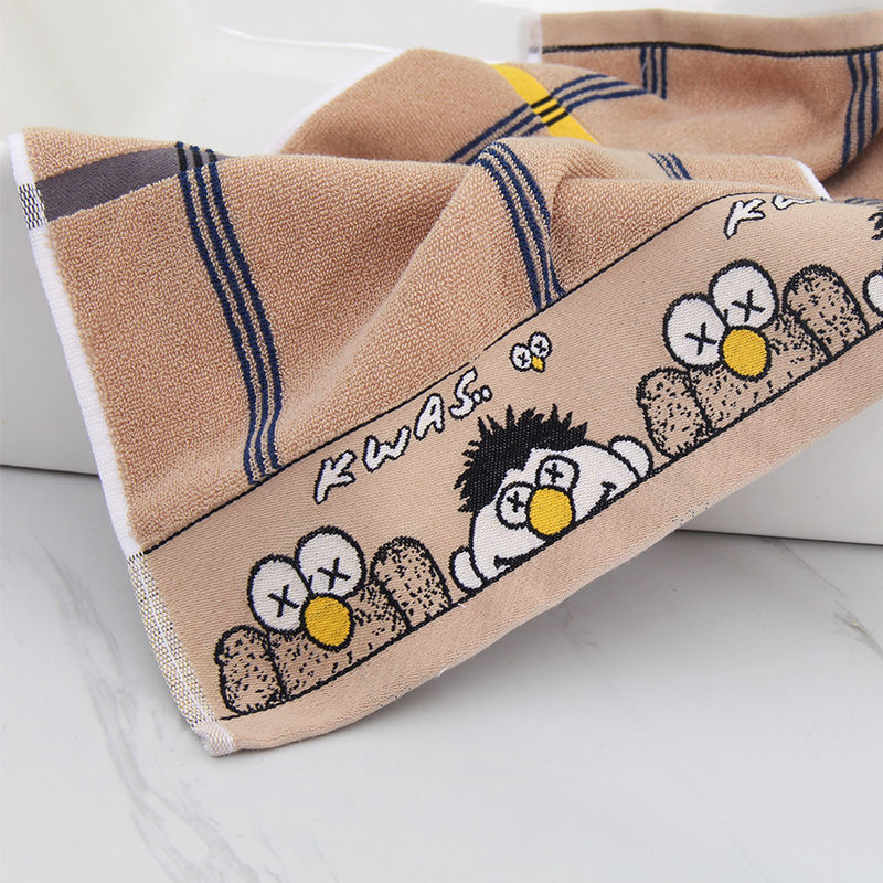 Toalla de algodón sin pérdida de cabello suave y absorbente para la piel hilo de algodón de alta calidad limpieza de la cara toalla facial para adultos hombres y mujeres sin pérdida de color Item Picture
